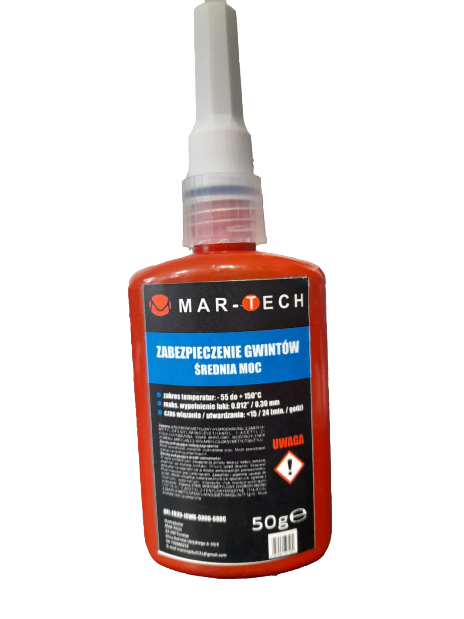 Klej Do Zabezpieczenia Gwintów Średnia Moc 50 Gram Mar-tech