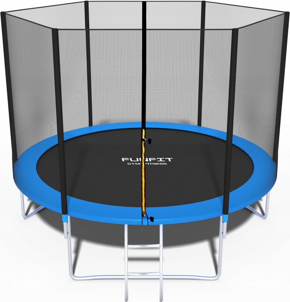 TRAMPOLINA OKRĄGŁA STOJĄCA Z SIATKĄ I DRABINKĄ 312cm 10ft
