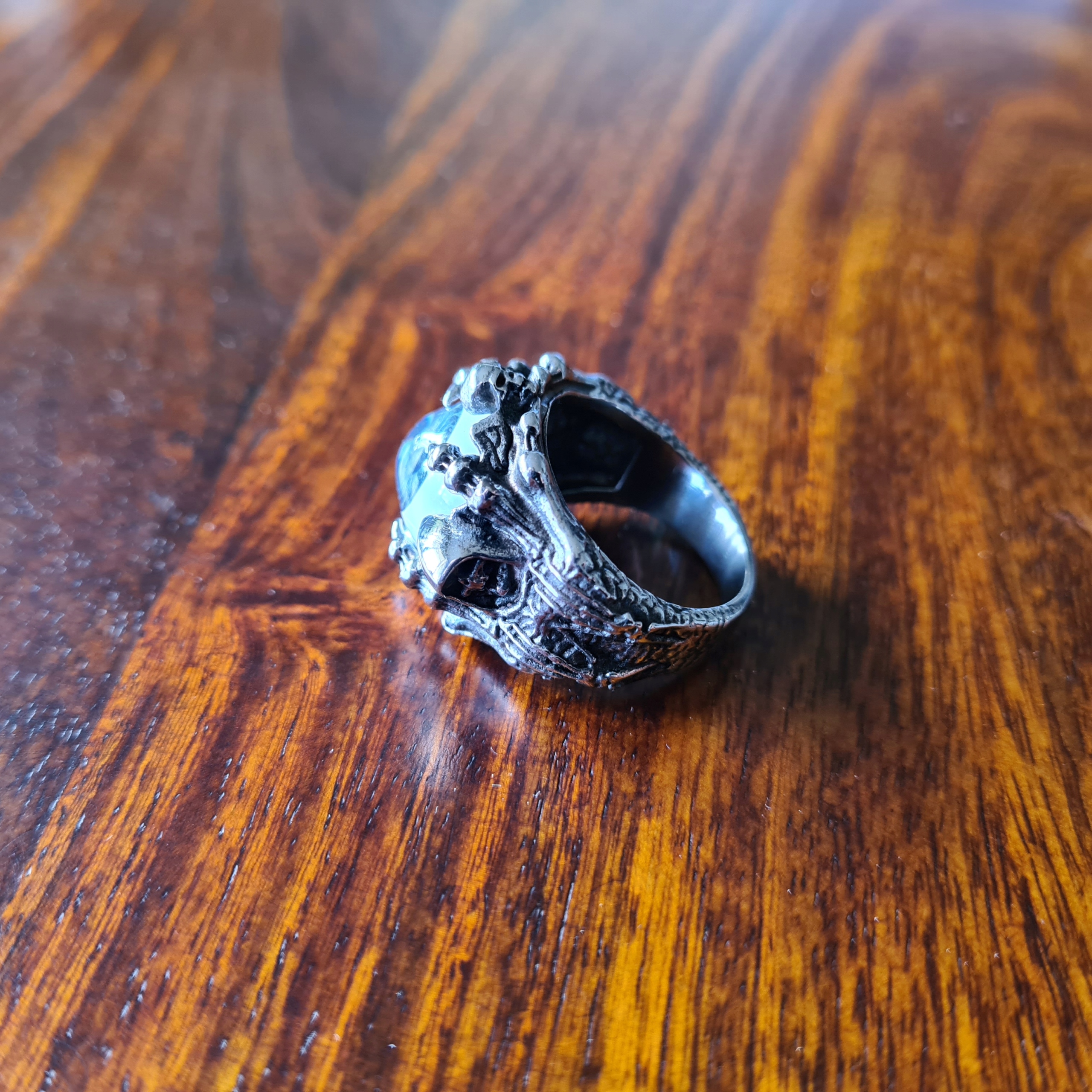 SREBRNY SYGNET OKO PROROKA EVIL EYE PIERŚCIEŃ PIERŚCIONEK R22 Cechy brak