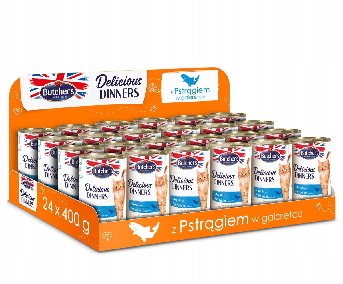 Butchers mokra karma dla kota pstrąg 24 x 400g