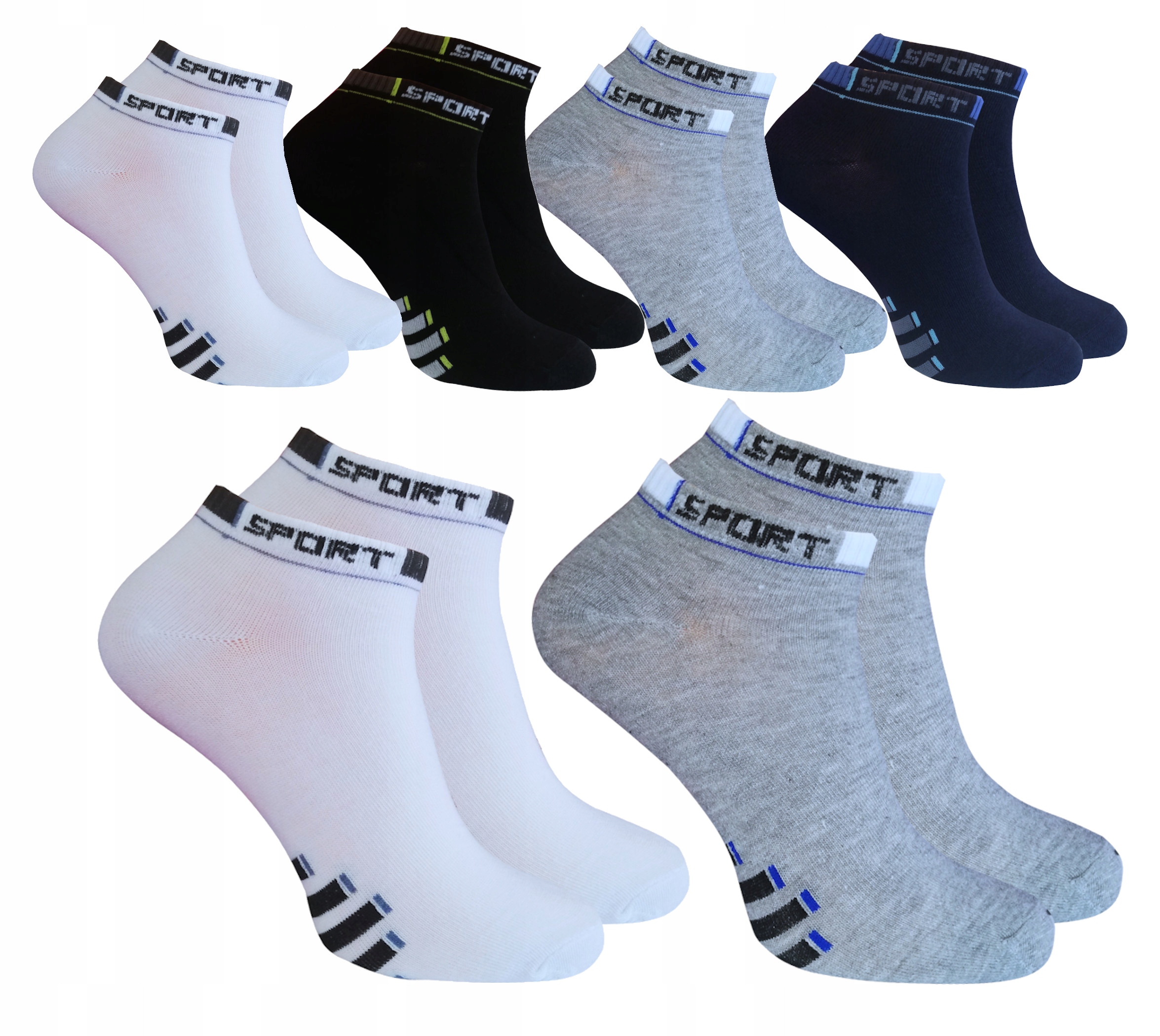 12 PAR STOPKI męskie SKARPETY BAWEŁNIANE 43-46 Rozmiar 43-46