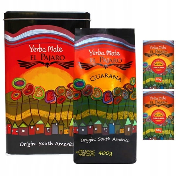 Levně Yerberova oranžáda Plechovka Yerba Mate Guarana 400 g 2 x 50 g