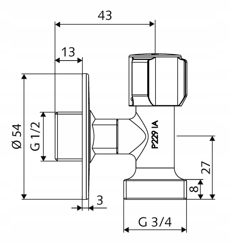 SCHELL REGULACYJNY ZAWÓR PRZYŁĄCZENIOWY COMFORT Kod producenta 05 440 06 99