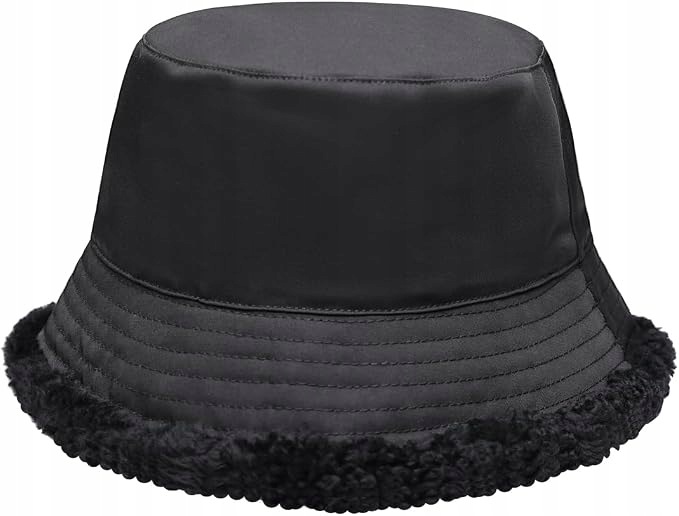 Kapelusz Bucket Hat Zimowy Czarny Wodoodporny Ciepły M Harssidanzar