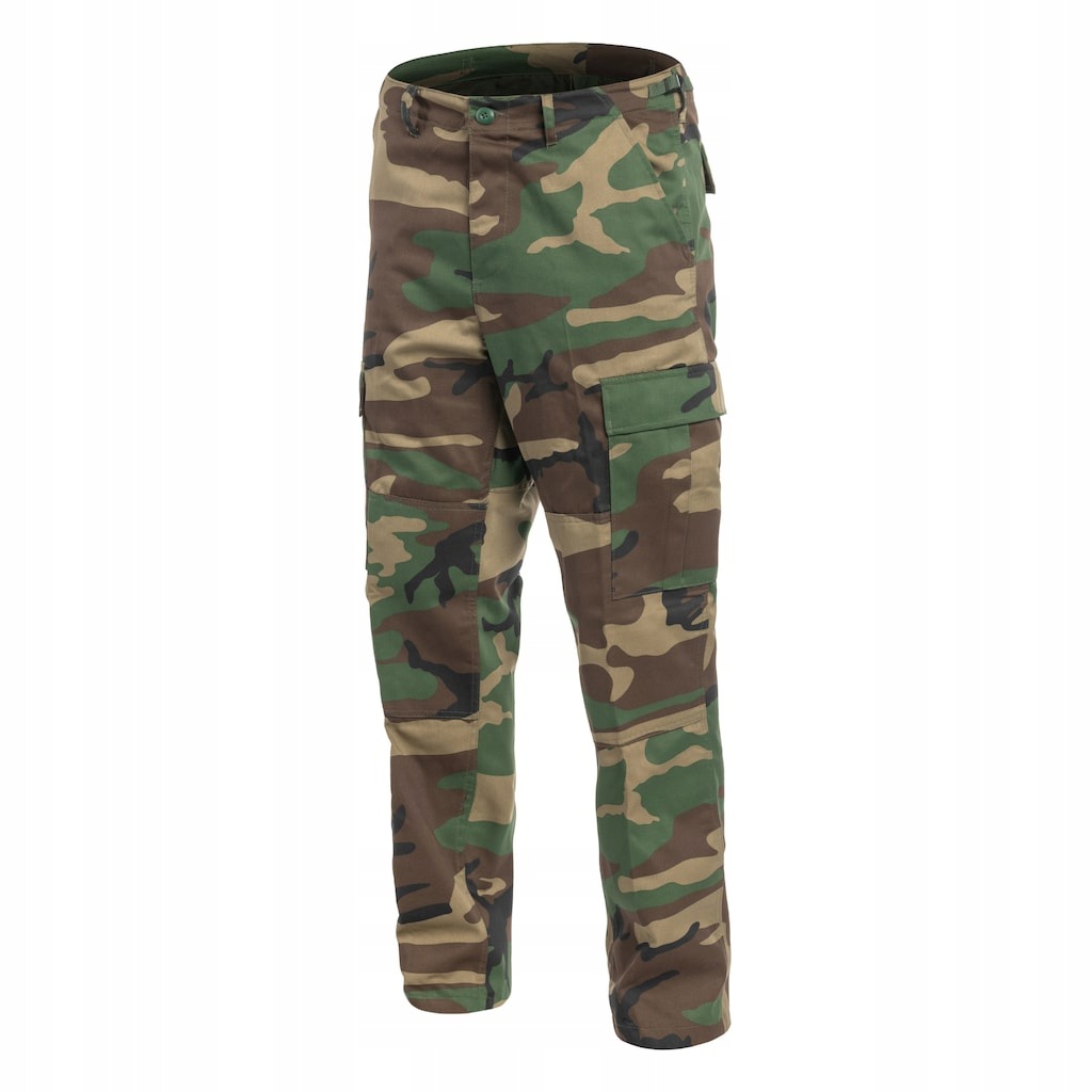 Kalhoty Us Bdu woodland, Mfh, taktické, zesílené, nastavitelné, velikost XL