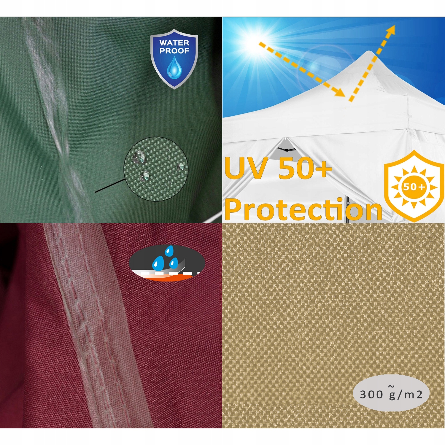 PAWILON NOŻYCOWY NAMIOT OGRODOWY 3x3m + 2 ŚCIANKI Liczba ścianek bocznych 2 ścianki