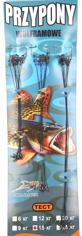 

Przypony Wolframowe 30 szt 15/20/25 cm 15kg Mocne