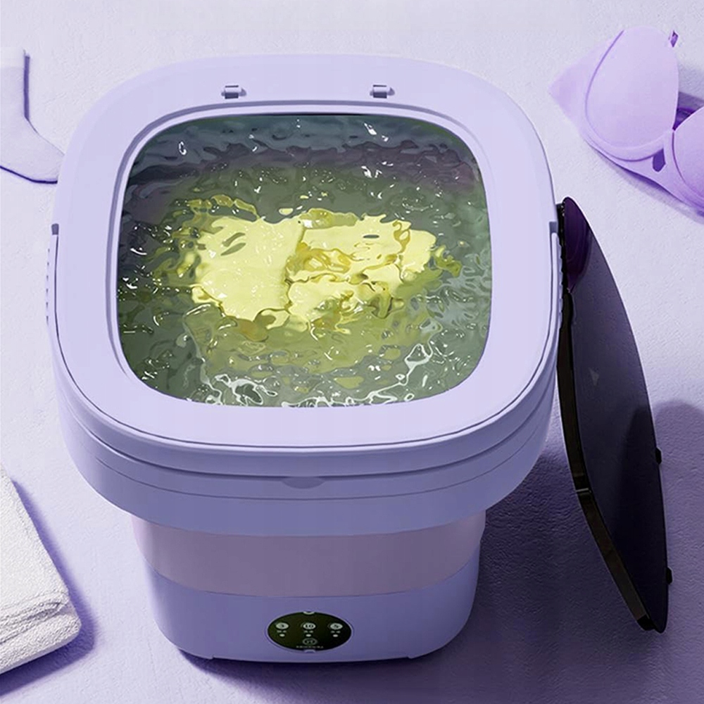 PRZENOŚNA PRALKA SKŁADANA PODRÓŻNA AUTOMATYCZNA TURYSTYCZNA 11L FIOLETOWY Marka Bedee