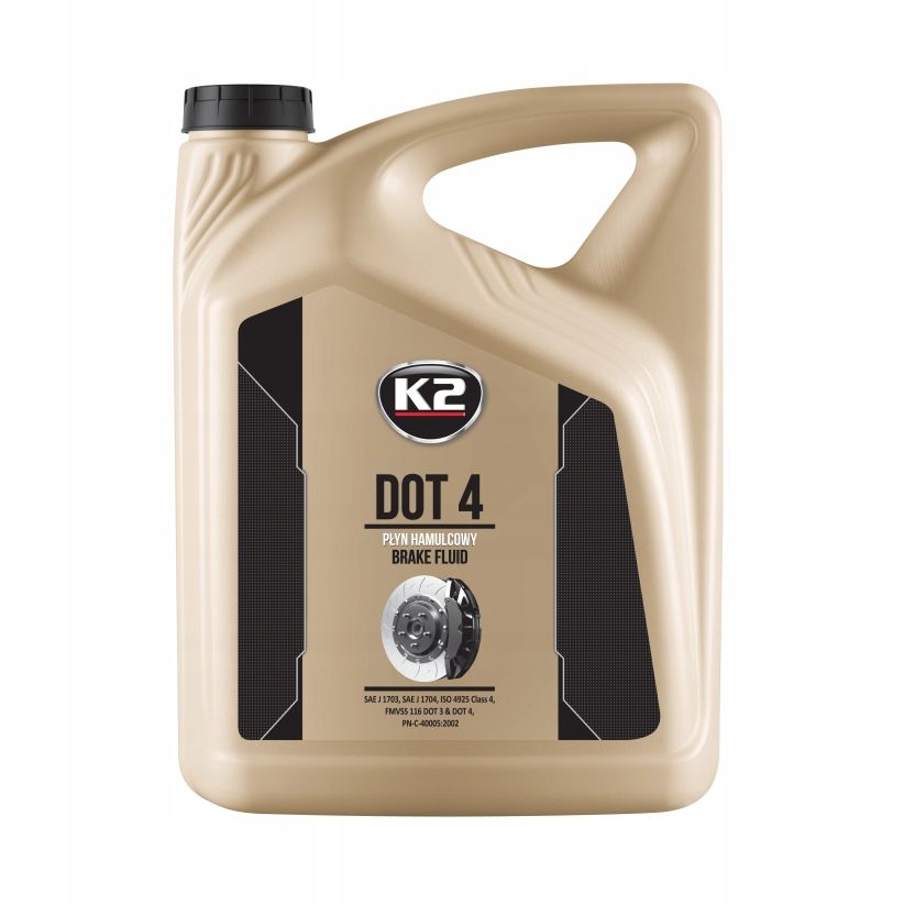 PŁYN HAMULCOWY DOT4 5L K2 Pojemność opakowania 5000 ml