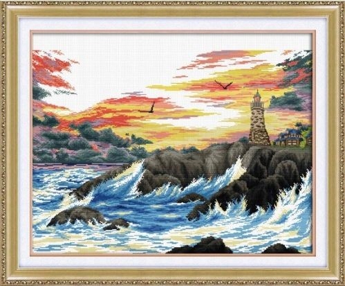 Křížková výšivka počítaná sada (kanva, mulina)