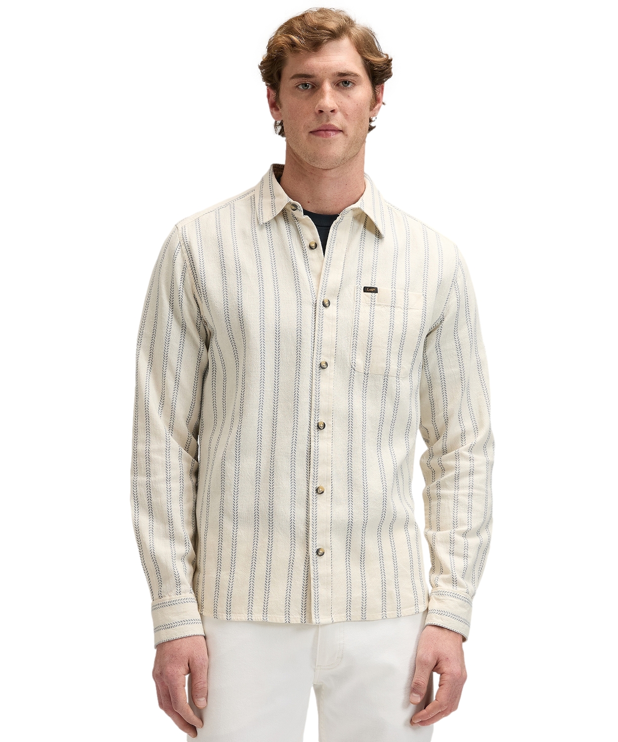 Košile Lee Leesure Shirt 112378528 Dustier Blue Stripe XXL