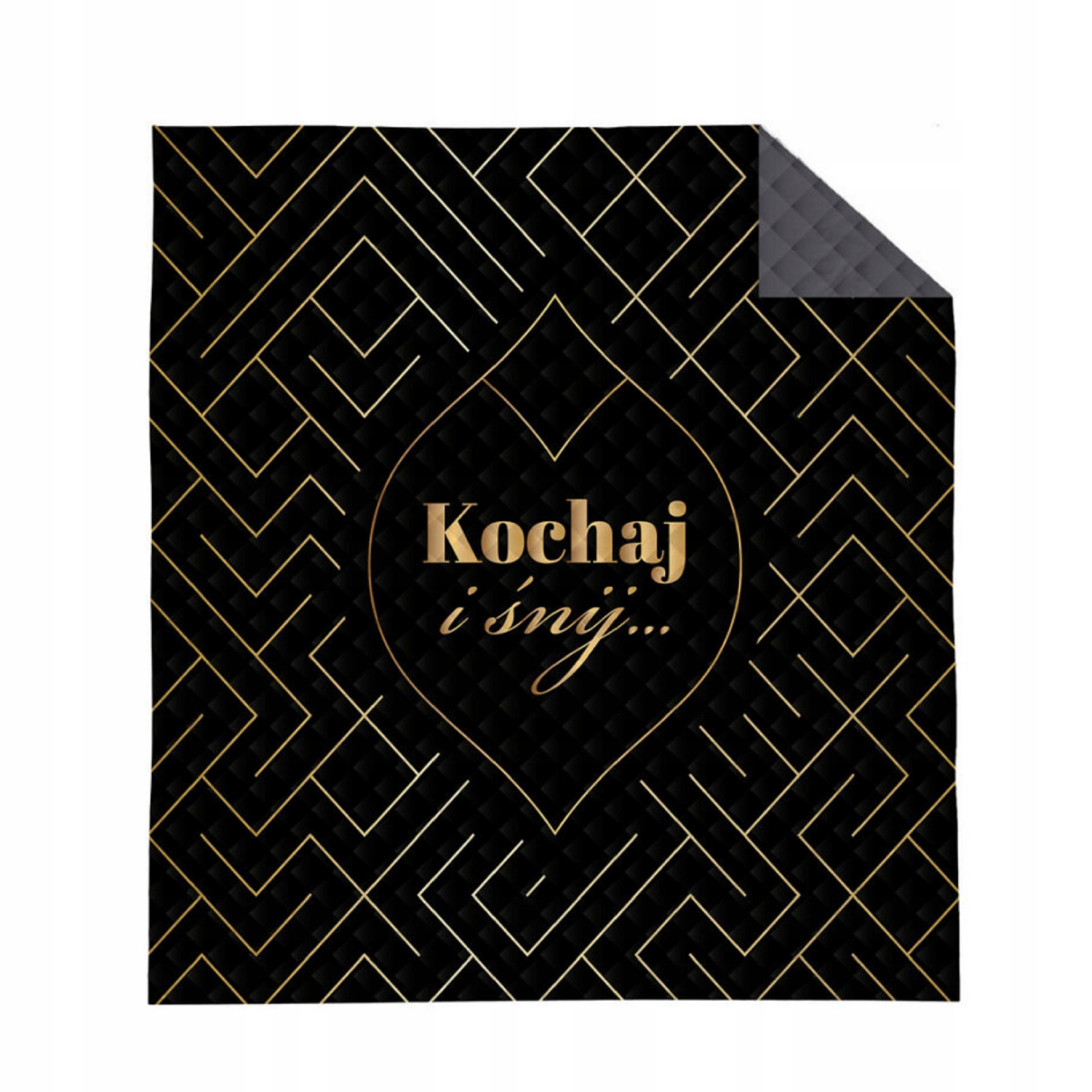 Přikrývka na postel 200x220 do ložnice miluj a sni černá manželská pro páry