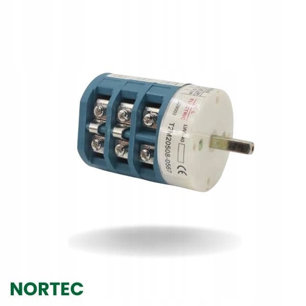Nortec: Otočný prepínač (380V/ 18KW/ 40A/3PH) 1 rýchlostný (náhrada)