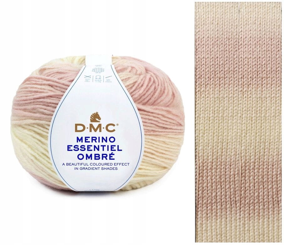 příze DMC Merino Essentiale Ombre kol.1007 krémovo-pudrová