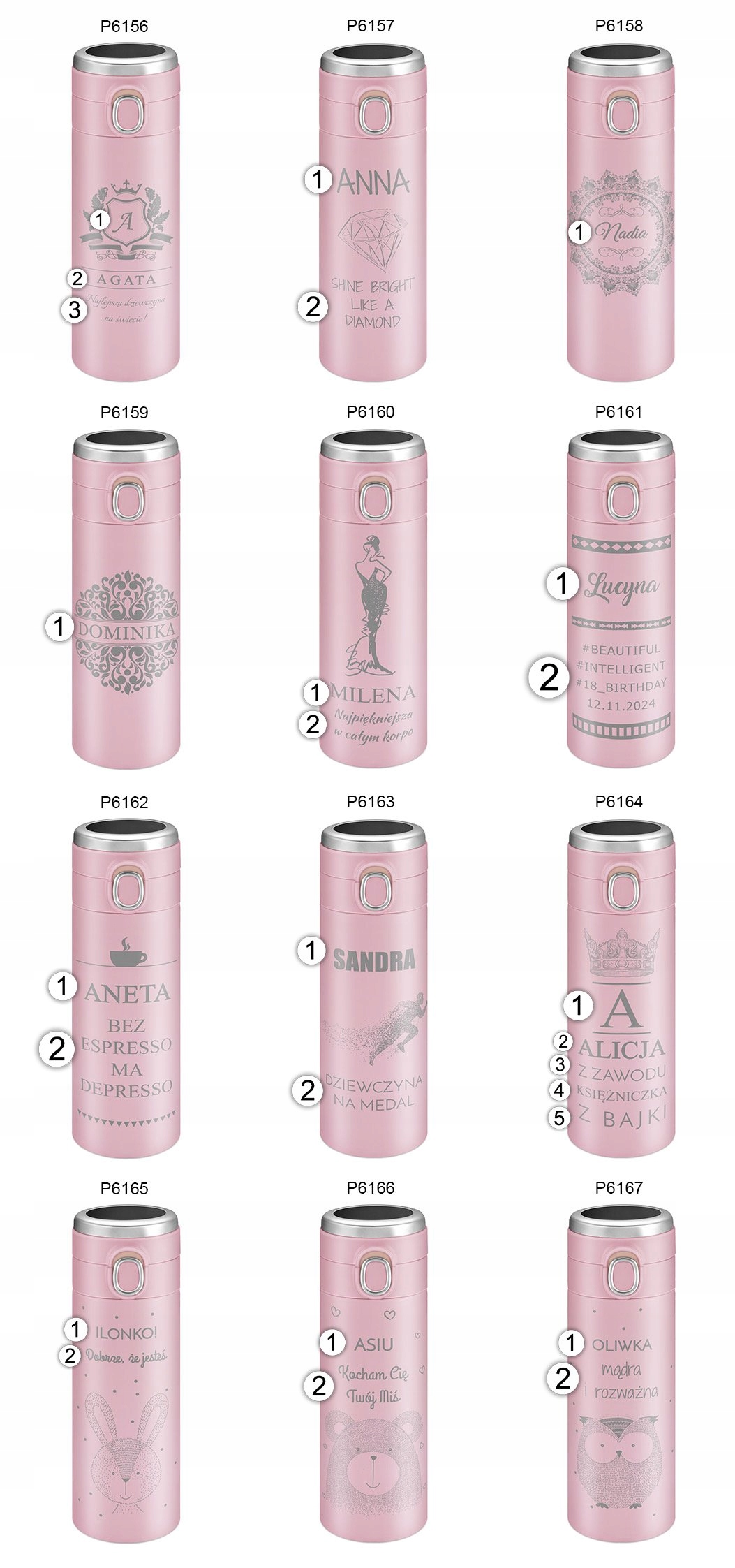 KUBEK TERMICZNY TERMOS Z USTNIKIEM LED Z GRAWEREM 400ml + GRATIS Wysokość 20 cm