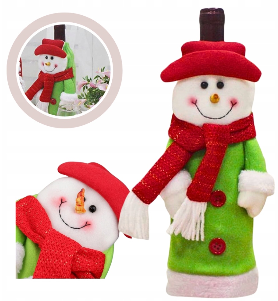 POKROWIEC NA BUTELKĘ WINO ŚWIĄTECZNY PREZENT NA ŚWIĘTA ETUI UBRANKO