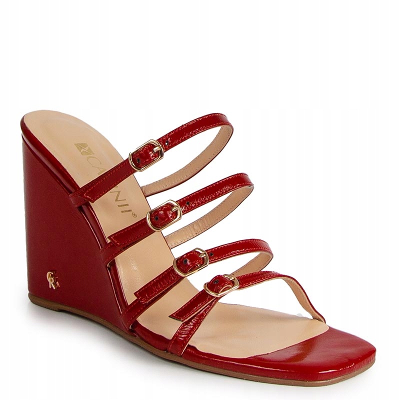 Carinii B6424 Bordové Nazouváky S Pásky Na Klínku 39