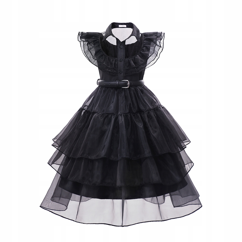 STRÓJ KOSTIUM SUKIENKA WEDNESDAY ADDAMS COSPLAY KARNAWAŁ KARNAWAŁ 158 Marka Hopki