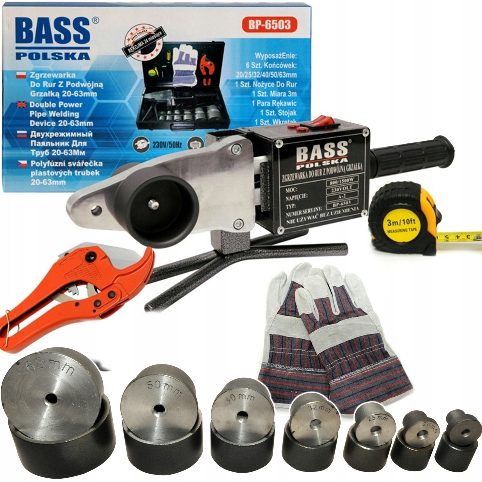 

Bass Polska Zgrzewarka Do Rur Pp Pe 1500W 16-63mm