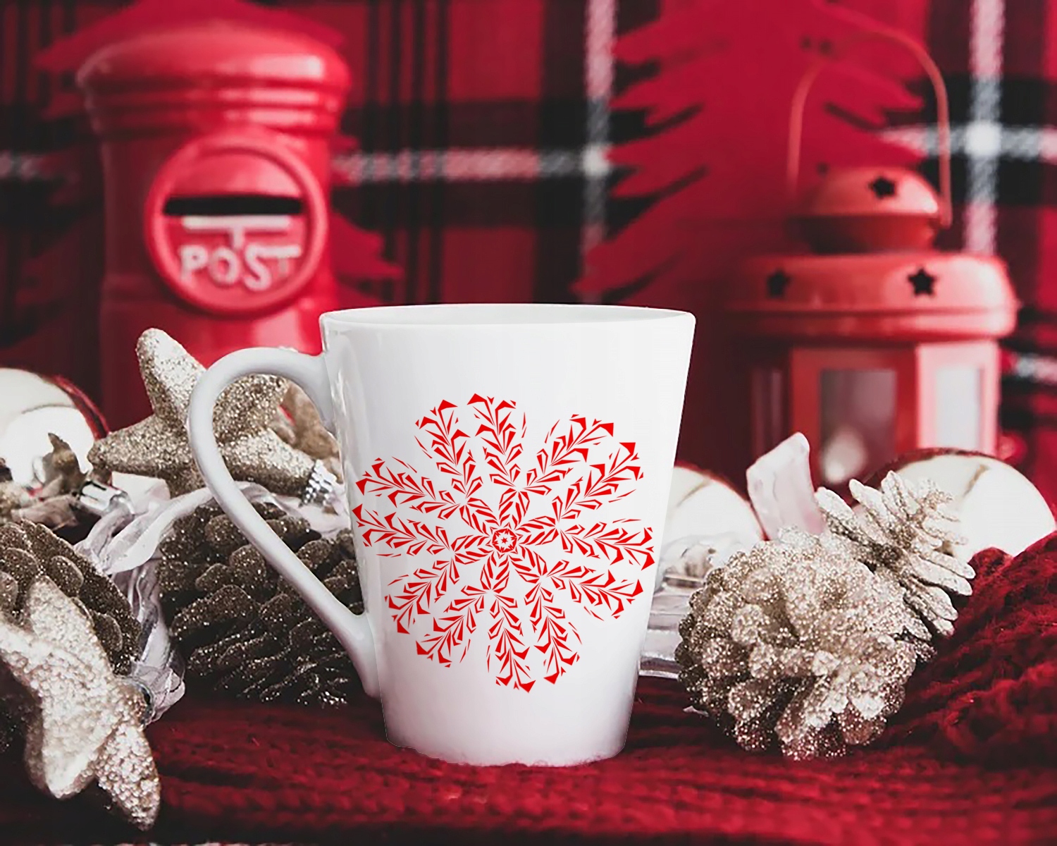 ŚWIĄTECZNY KUBEK LATTE 330ml PREZENT NA ŚWIĘTA Stan opakowania oryginalne