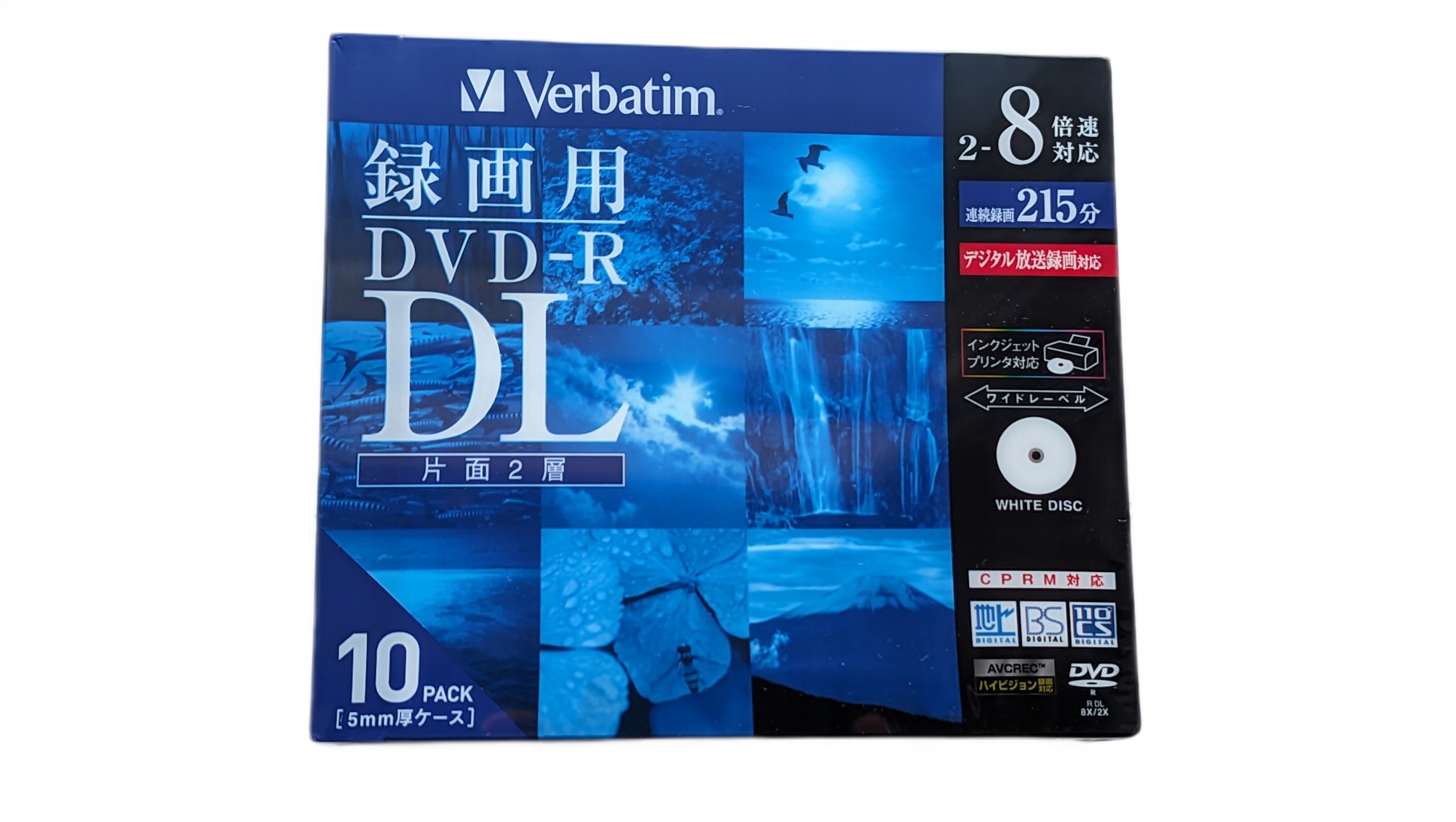 Verbatim Dvd-r DL Printable MKM03-RD30 Minusy Japan 10 pack slim case CD