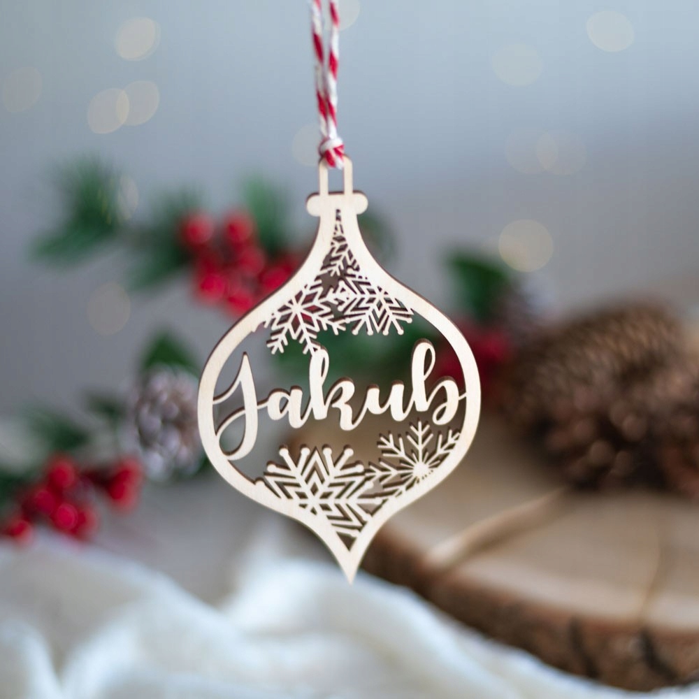 BOMBKA Z IMIENIEM DREWNIANA ŚWIĘTA ZAWIESZKA SOPEL Marka inna