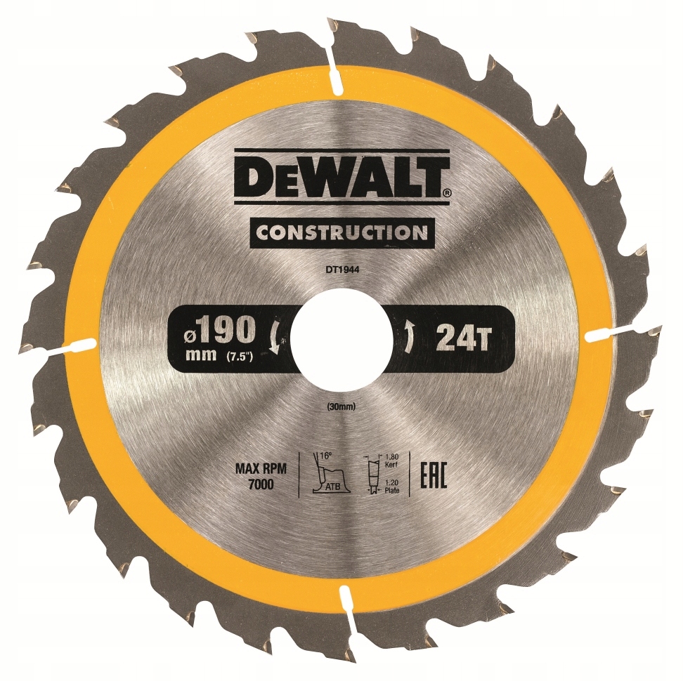 

Dewalt Tarcza Do Drewna DT1944 190x30MM 24z
