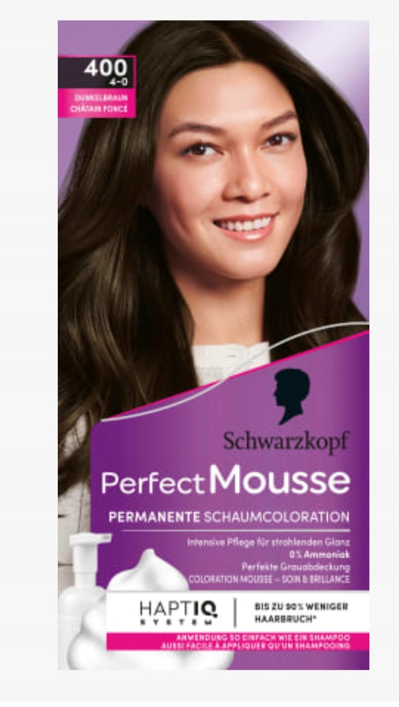 Schwarzkopf Perfect Mousse Farba 400 ciemny brąz