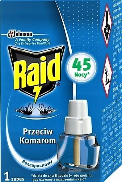 

Raid przeciw komarom bezzapachowy zapas wkład 45