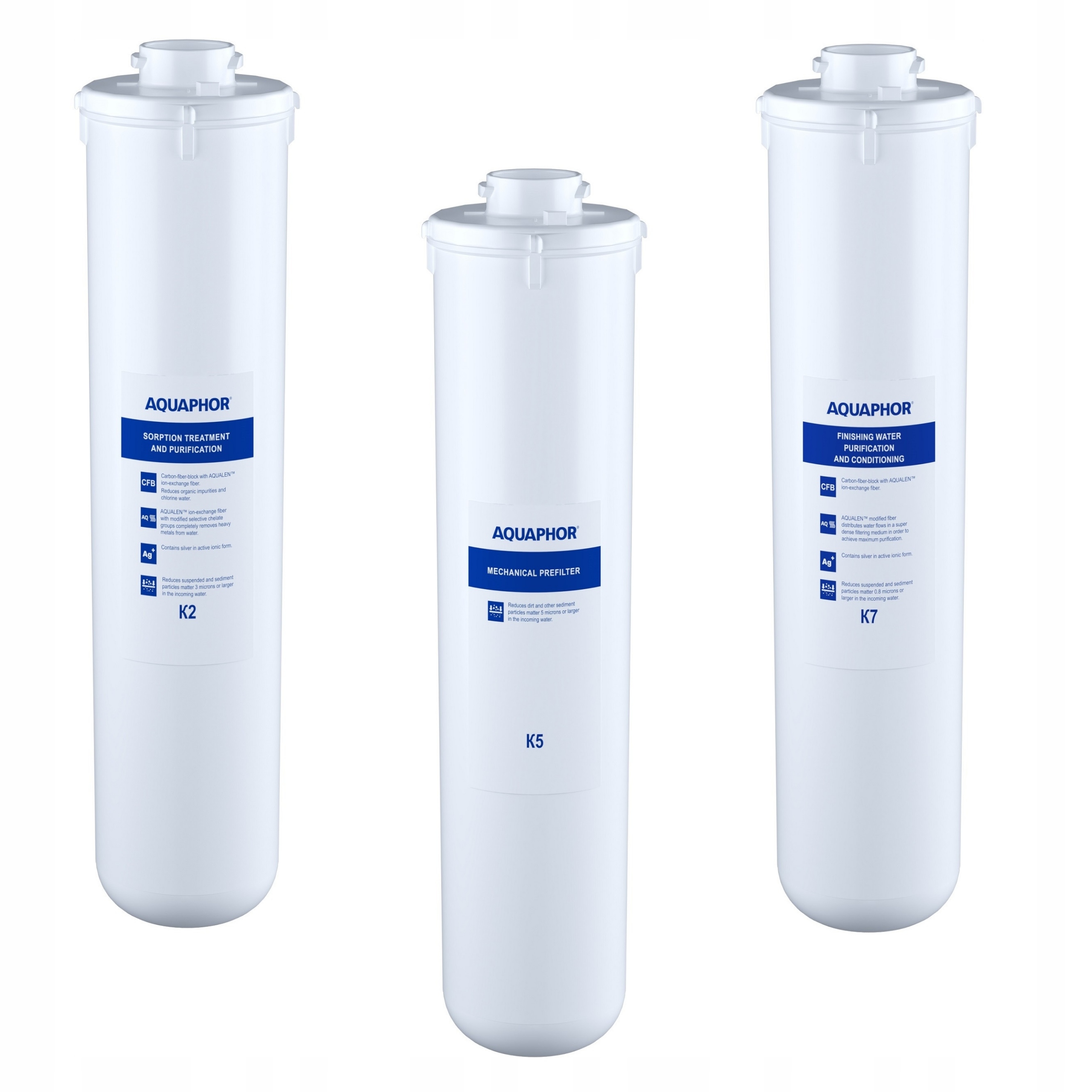 Sada 3 filtračních vložek Aquaphor K2, K5, K7M