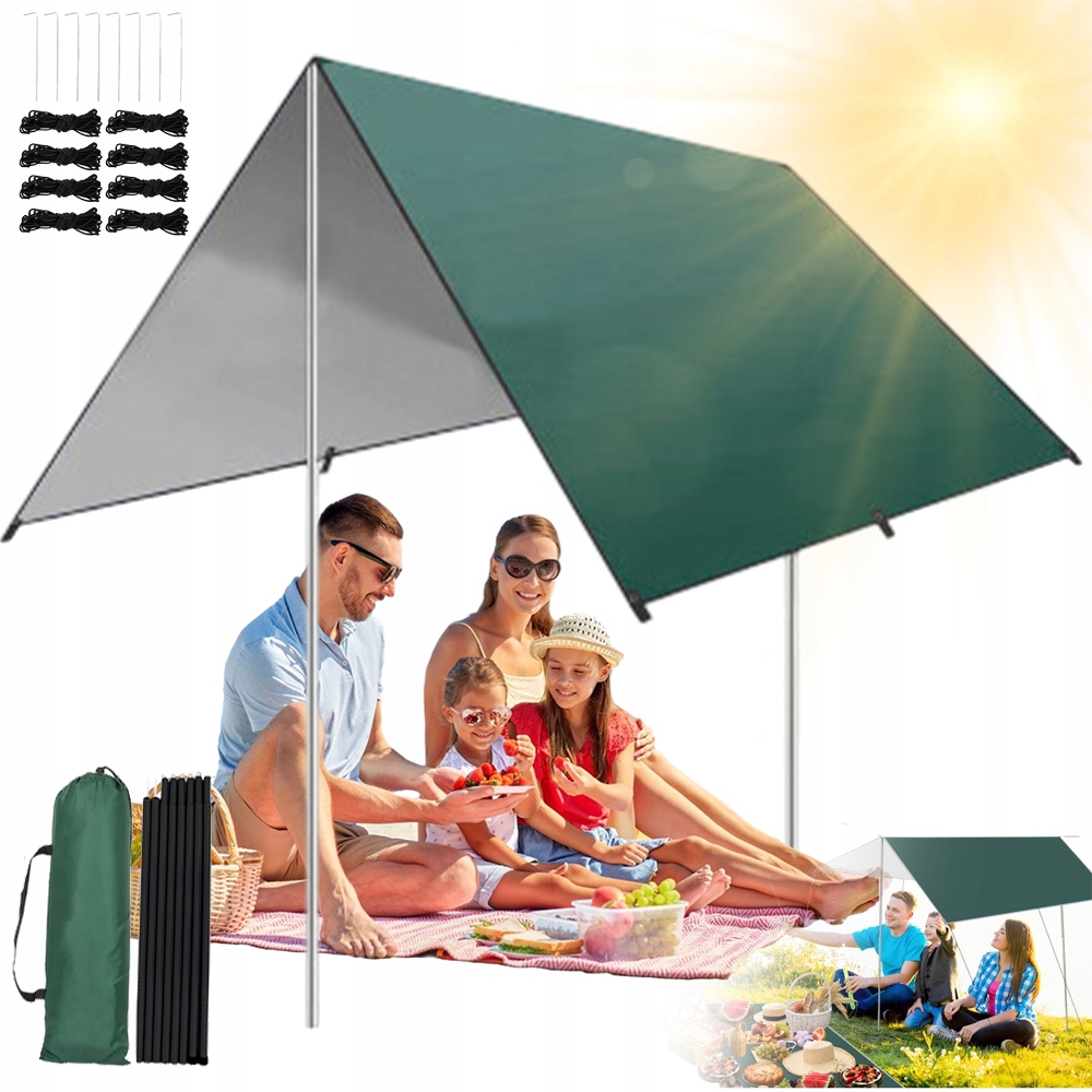 Tarp Plachta Sluneční Plachta 3-4 Osoby Venkovní Kempování