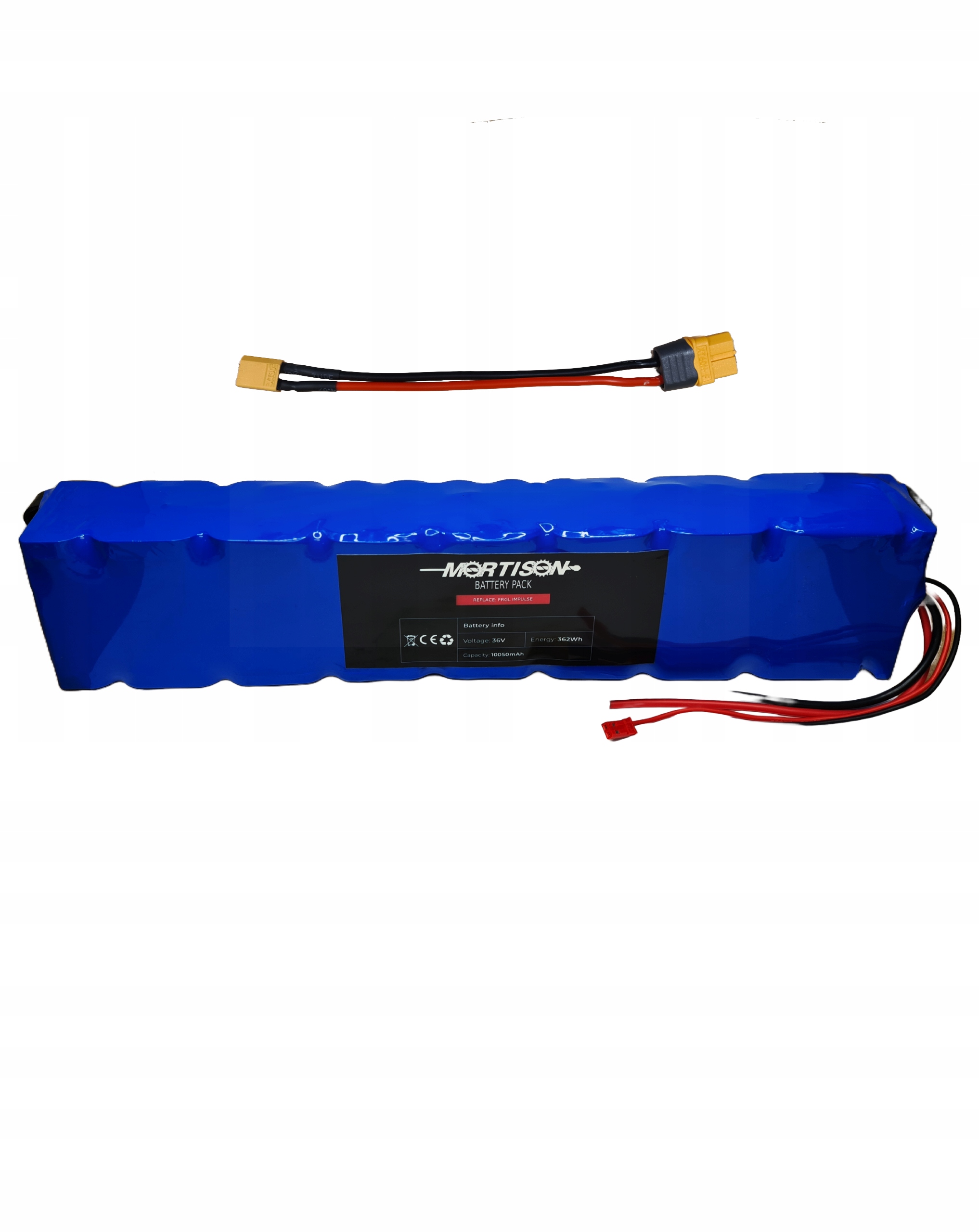 Baterie Mortison pro elektrickou koloběžku 36V 10Ah Adaptér XT30 Na XT60