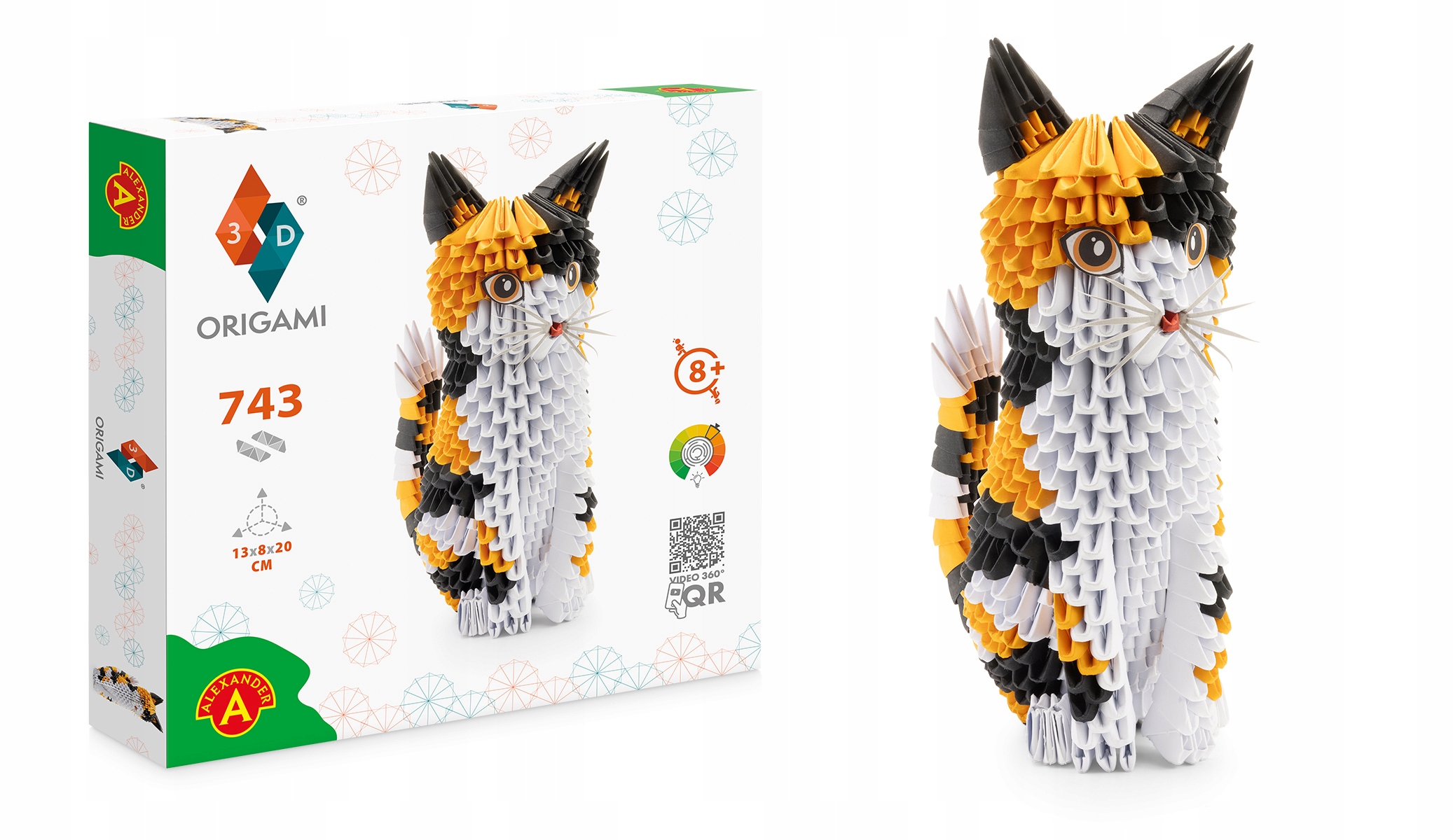 ZESTAW KREATYWNY ORIGAMI 3D KOT KOTEK HANDMADE ALEXANDER Marka Alexander