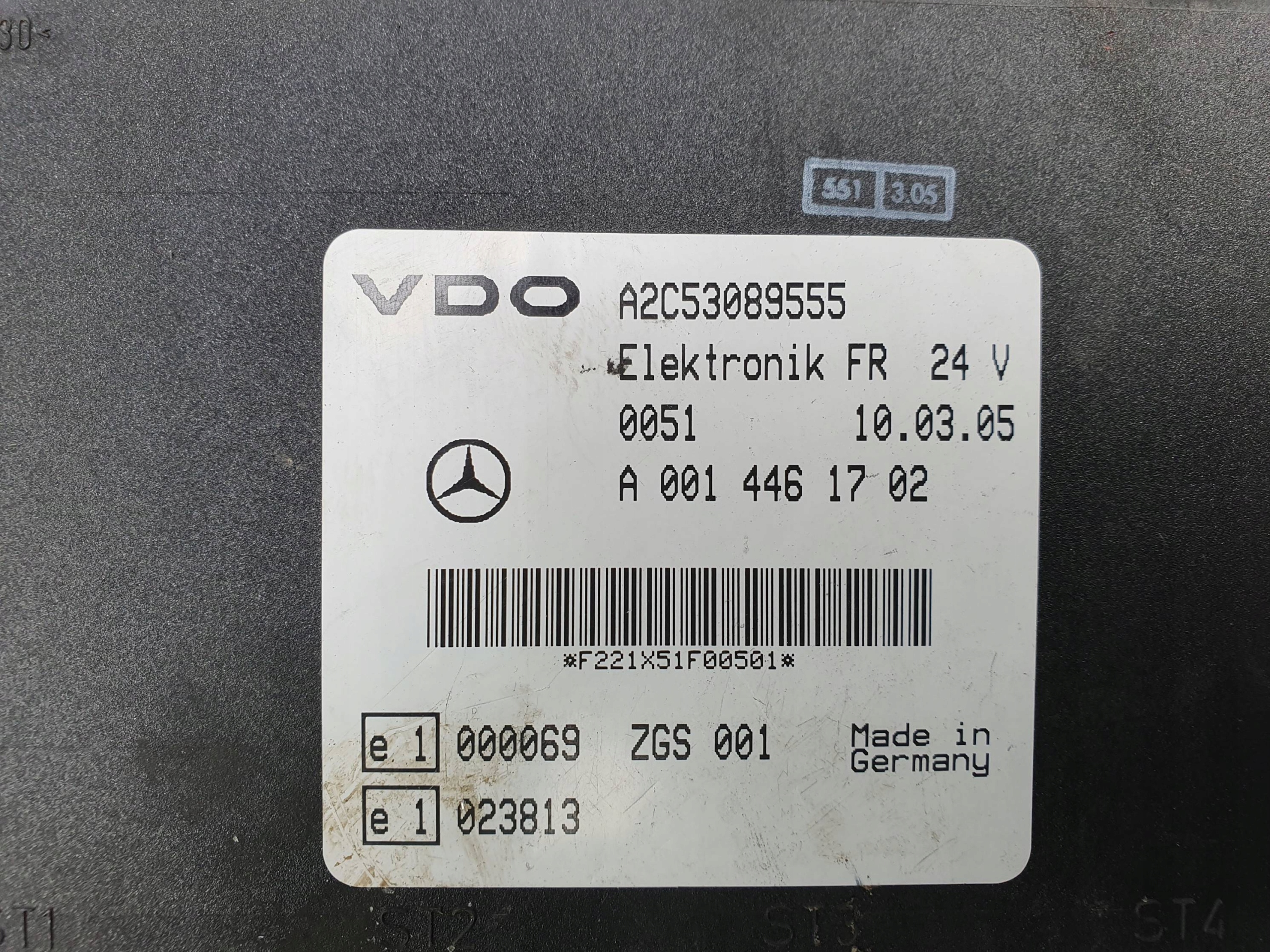 module VDO FR A0014461702 MERCEDES ATEGO 1218