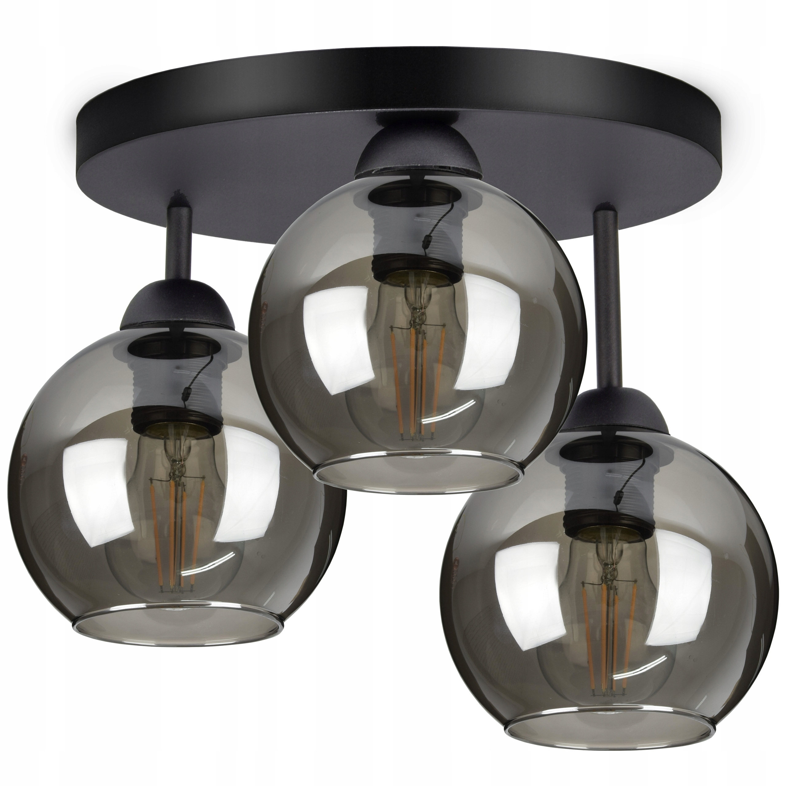 Skleněná závěsná stropní lampa Led koule