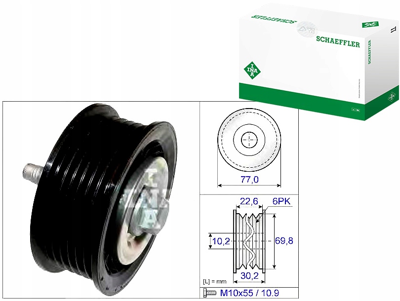 Rolka Pásku Vícedrážková Opel Astra J, Insignia 2.0C Sada řidiče #35