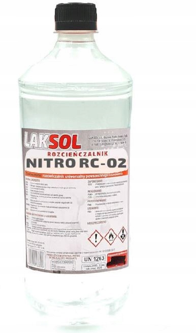 Laksol Rozcieńczalnik Rozpuszczalnik Nitro RC-02 1L 1000ML