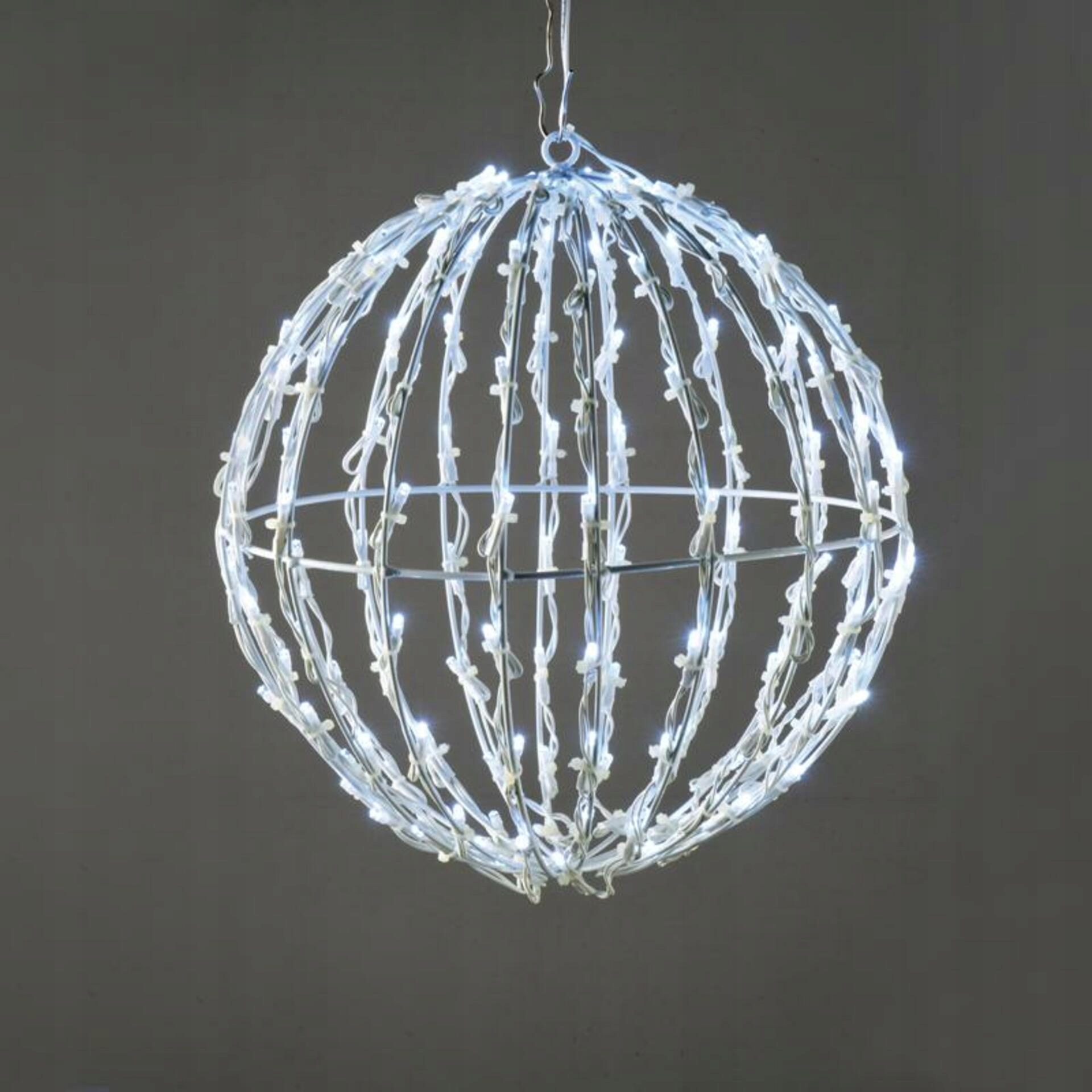 Aca Lighting 3D koule, 200 Led, studená bílá, 220-240V, IP44, 40x40x41cm, b