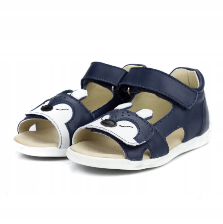 

Skórzane sandały Mido 21-20 niebieski lisek 26