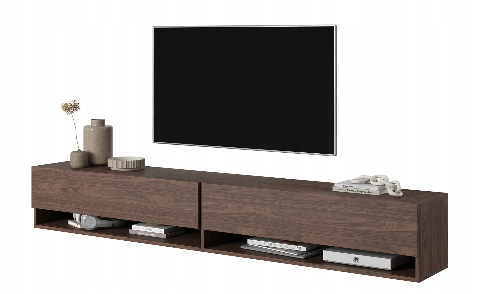 Szafka RTV Mirrgo 200 cm Orzech - Selsey Design