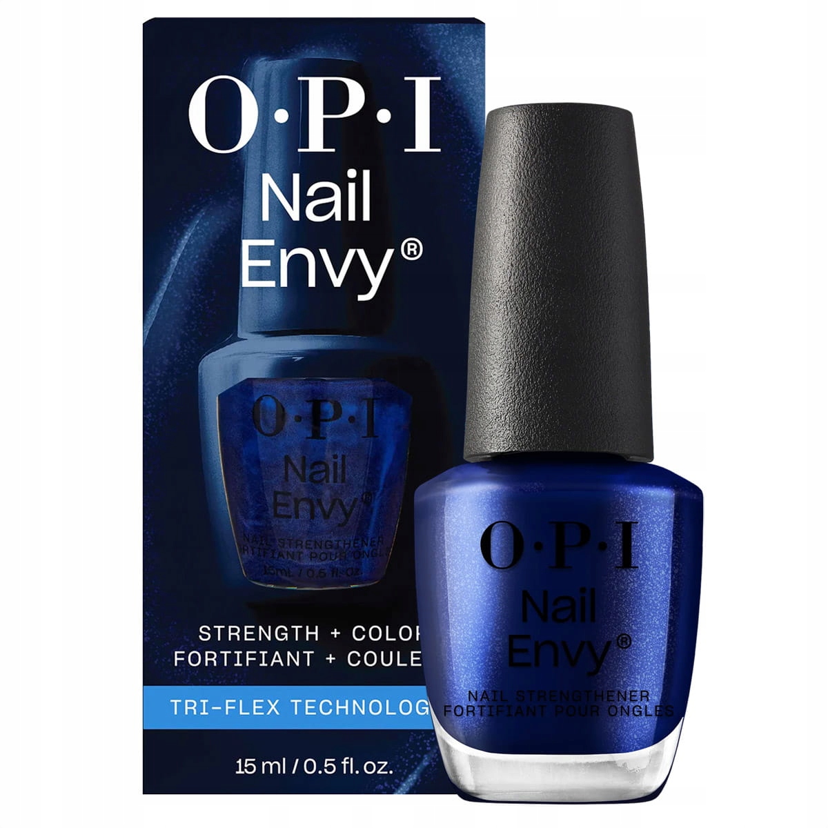 Opi Nail Envy All Night Strong tmavě modrý regenerační kondicionér na nehty