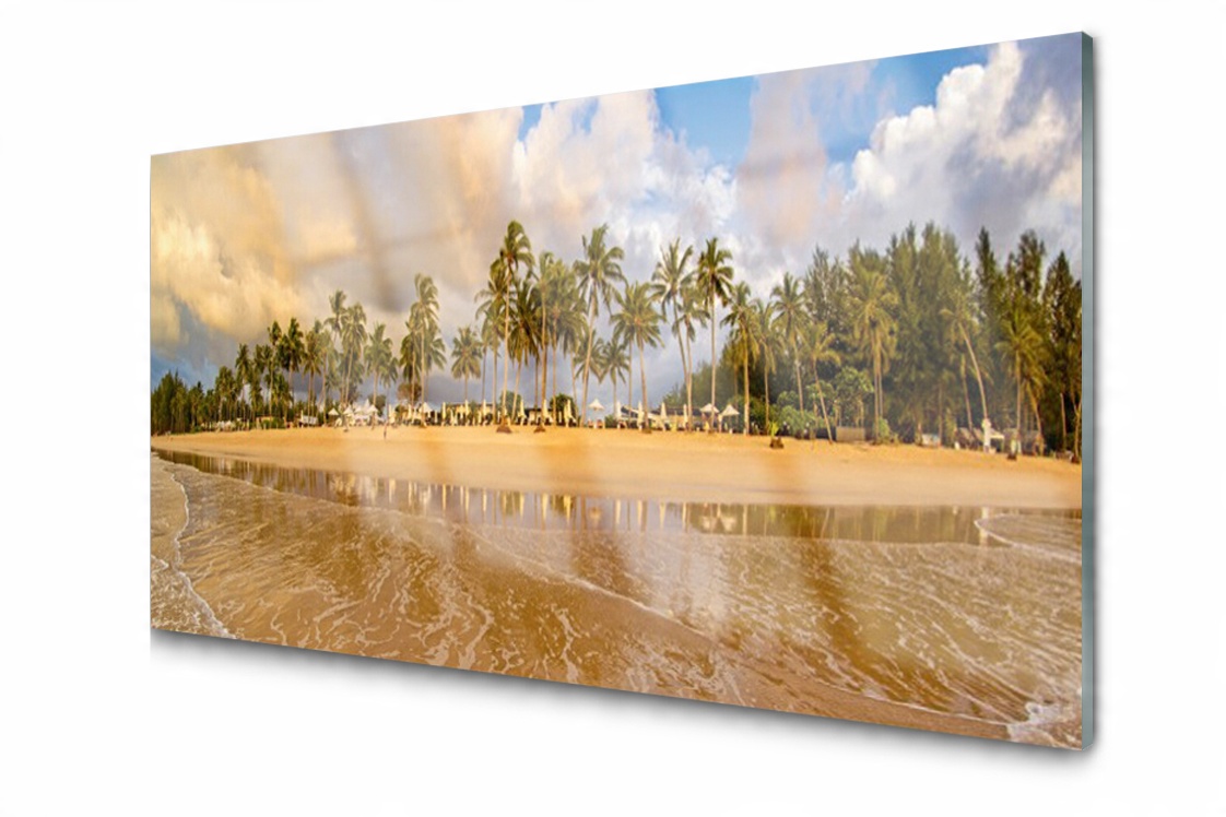 

Panel szklany dekor Dekor Plaża 120x60 + Klej