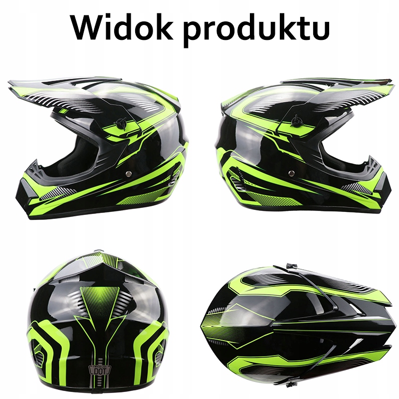 OFF-ROAD ENDURO MOTOCYKLOWY KASK MOTOCROSS RĘKAWICZKI MASKA GOGLE Producent inny