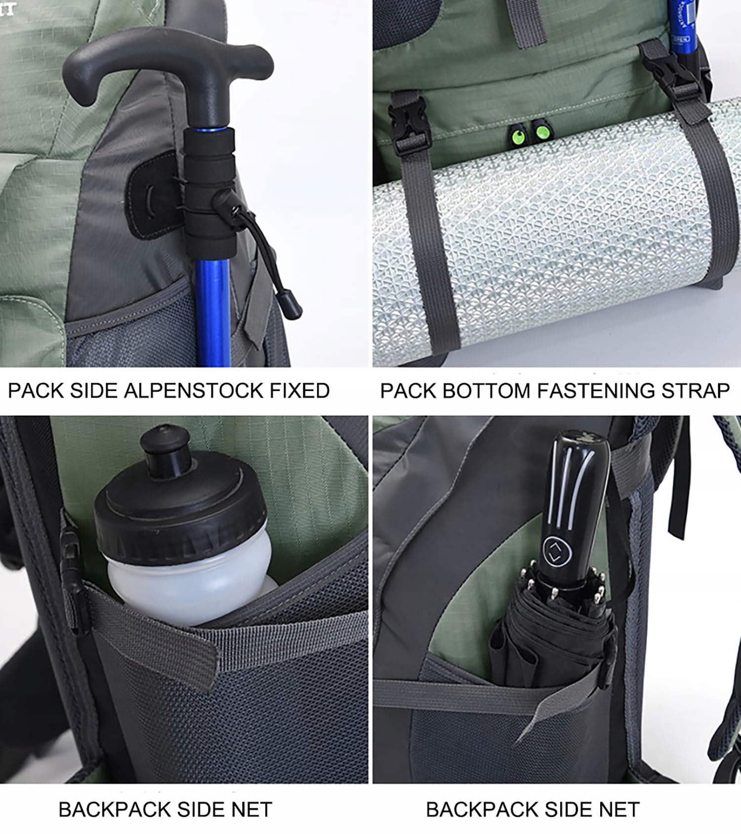 BSEASH 50L Waterproof Hiking Backpack for Climbing Camping Travel Wersja 3 — miniatura 3