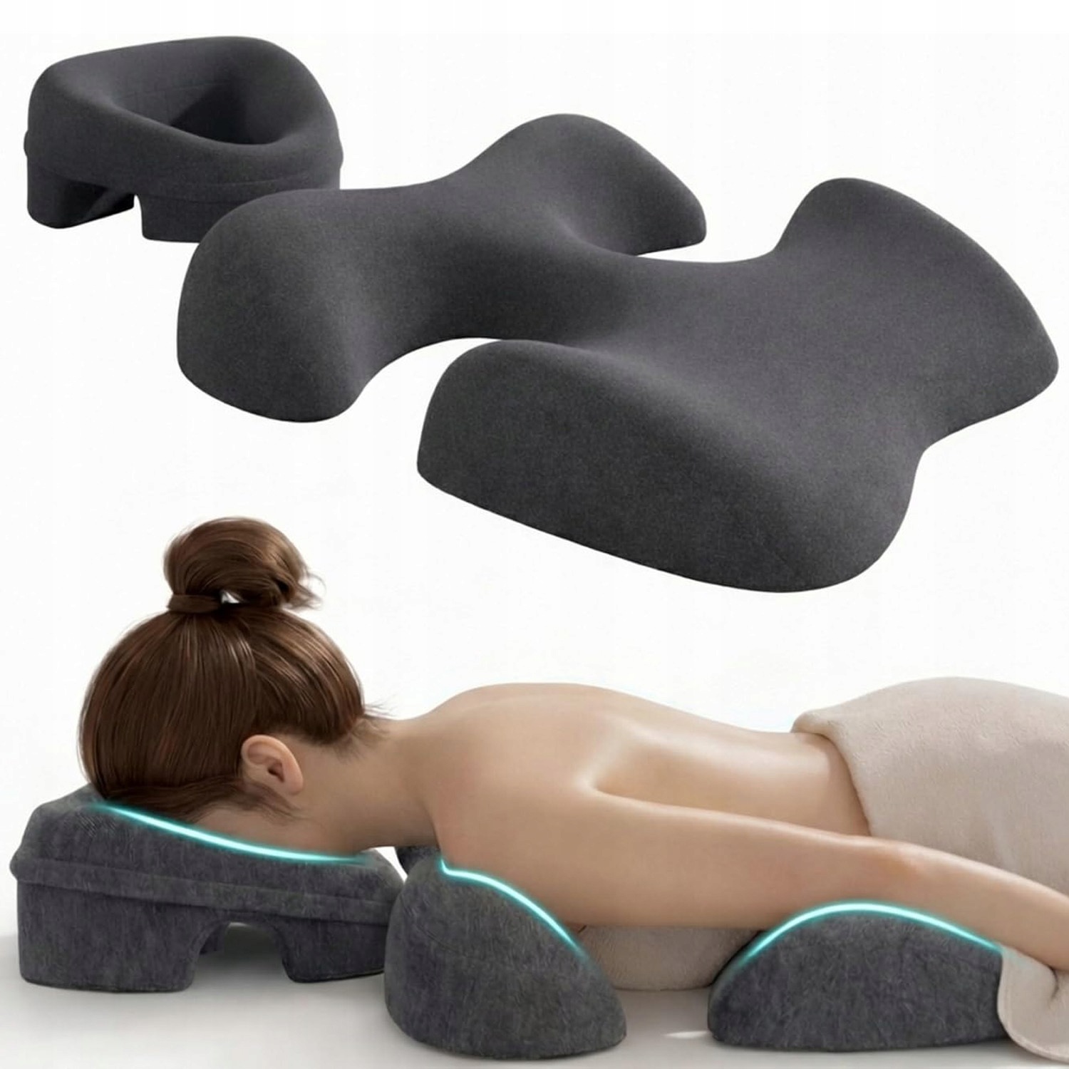 Ortopedický Polštář Ergonomická Paměťová Pěna Na Obličej Pro Masáže, Spa