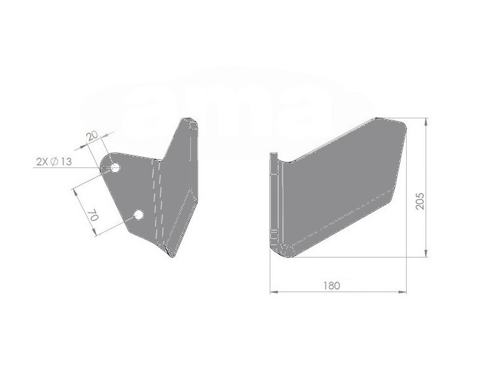 Z-OFK734 - Лемех лемех левое Дельта Flex Kongskilde OFAS