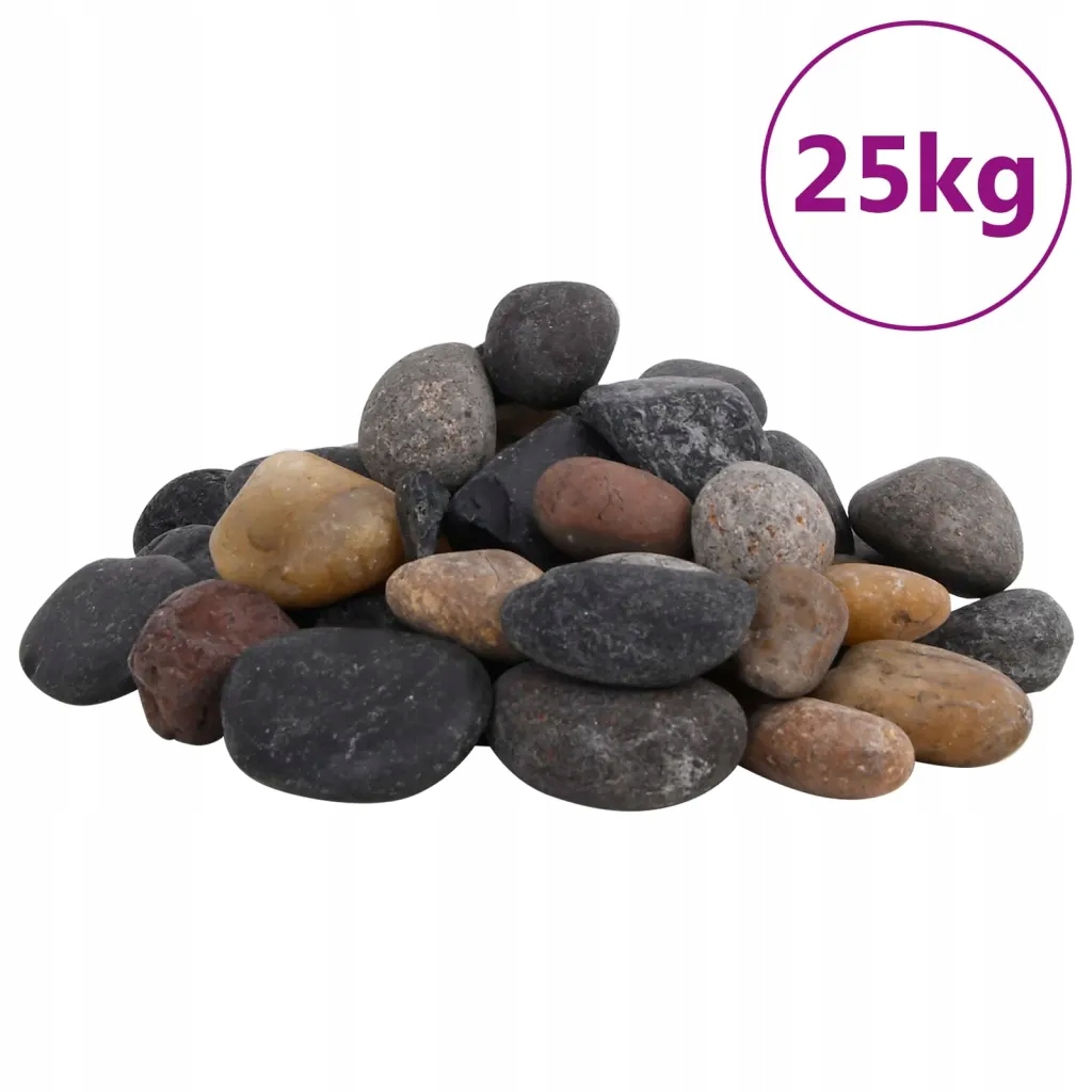 Levně Leštěné oblázky, 25 kg, vícebarevné, 5-8 cm