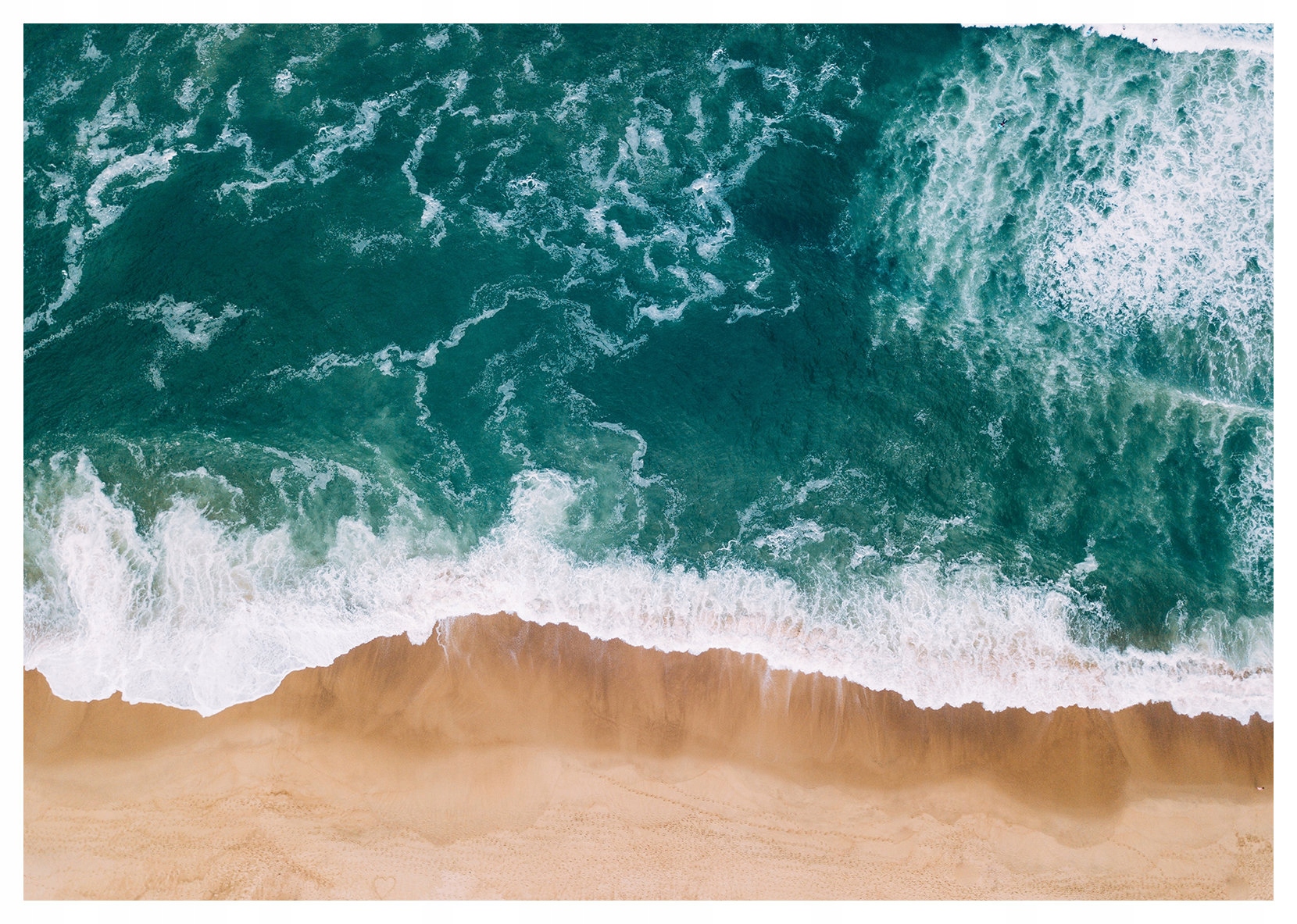 Vliesová fototapeta Pláž Moře Písek Relax Pohled z hory 416x290 lepidlo