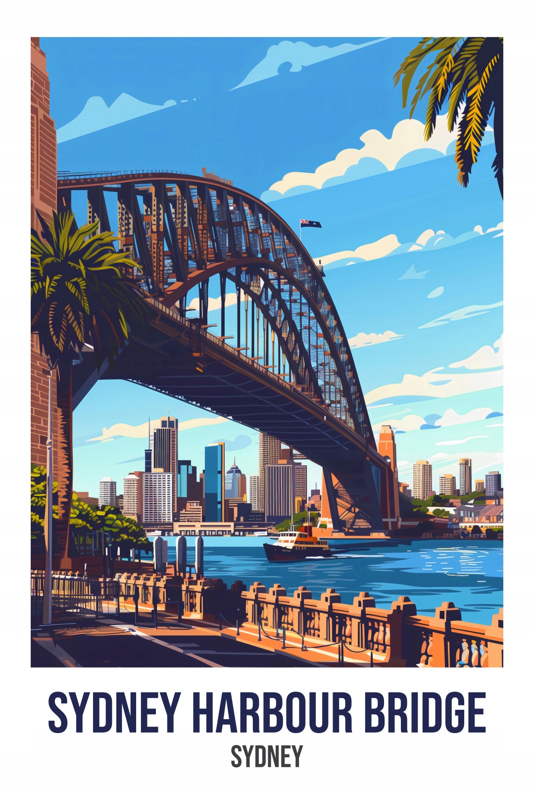 Plakát 68x101 cm Sydney Harbour Bridge