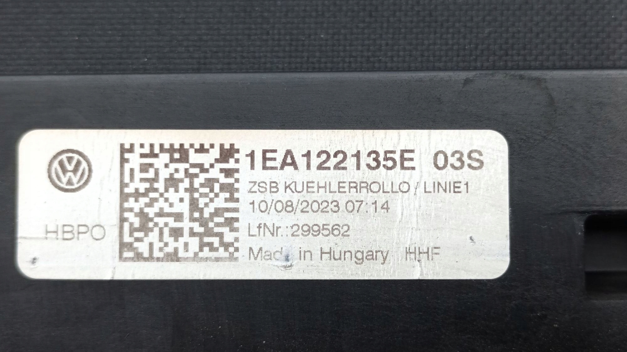 blinds blinds air line radiator VW ID.4, ID.5, AUDI Q4 E-TRON, CUPRA BORN